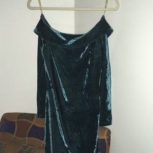 Satin green dress